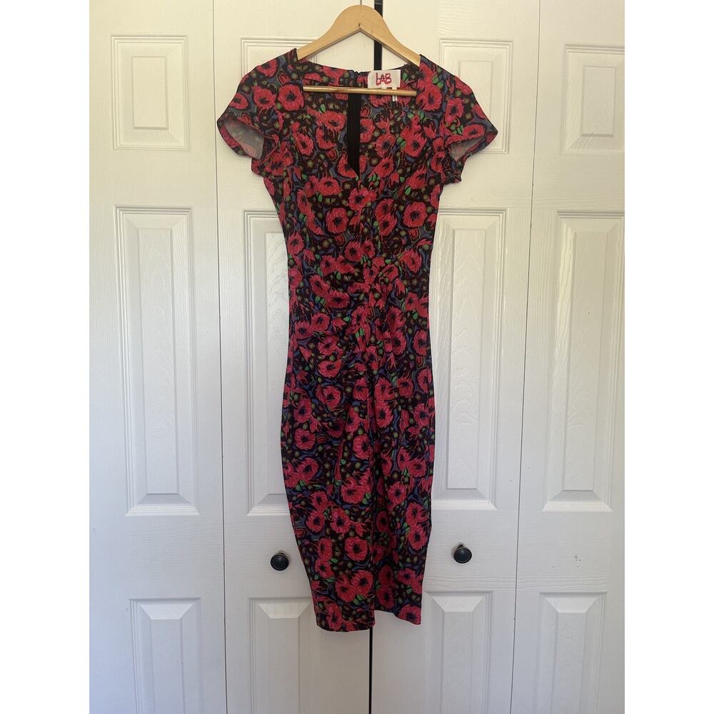 Women’s BA&SH Lab Diane Floral Dress Pink Red Size Small